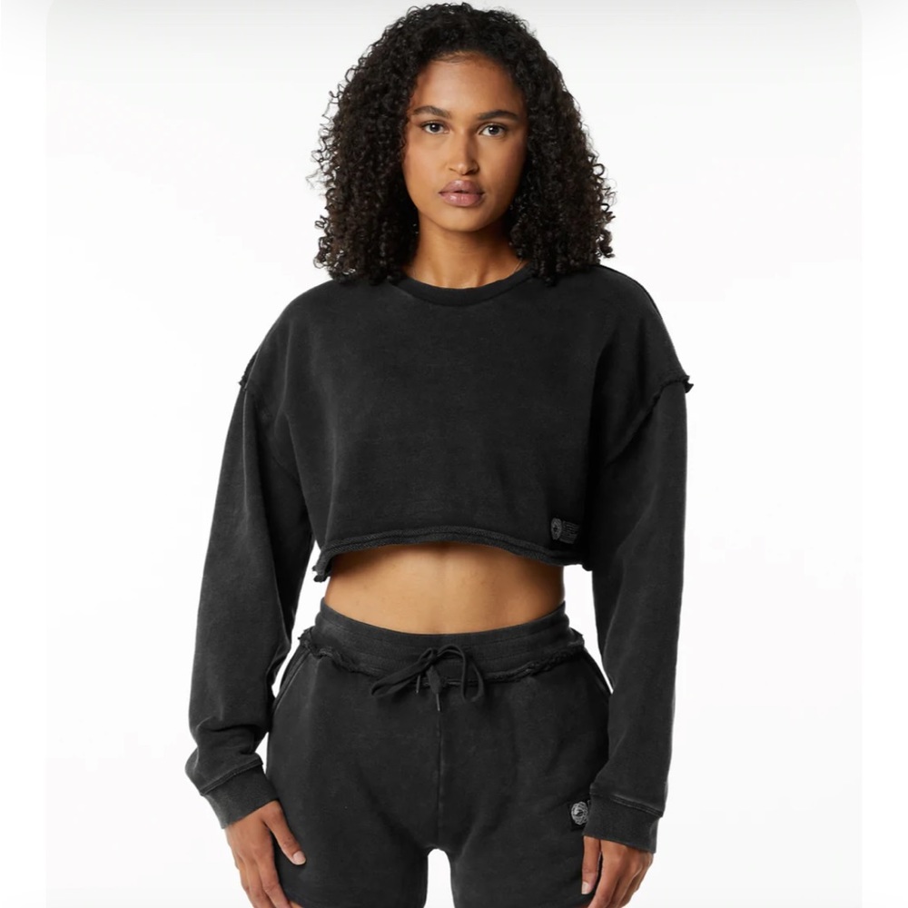 ALPHALETE OVERSIZED CROP PULLOVER